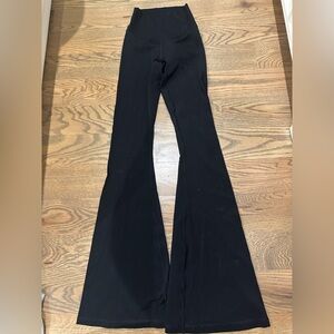 Aerie Black Flare Leggings with Crossover Waist